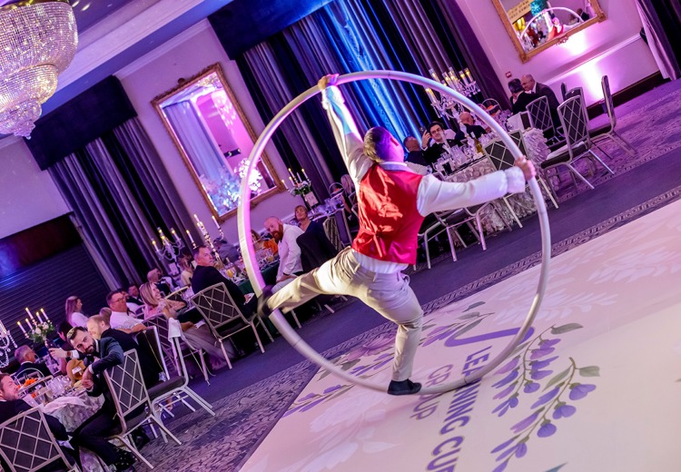 Entertainer Dancing in Middle of Dancefloor 