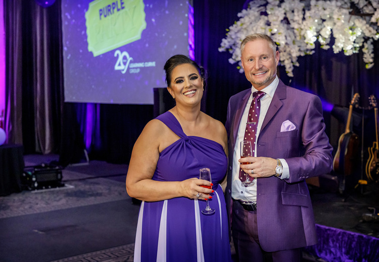 CEO Brenda McLeish OBE DL with Partner at the 10th Annual Charity Ball
