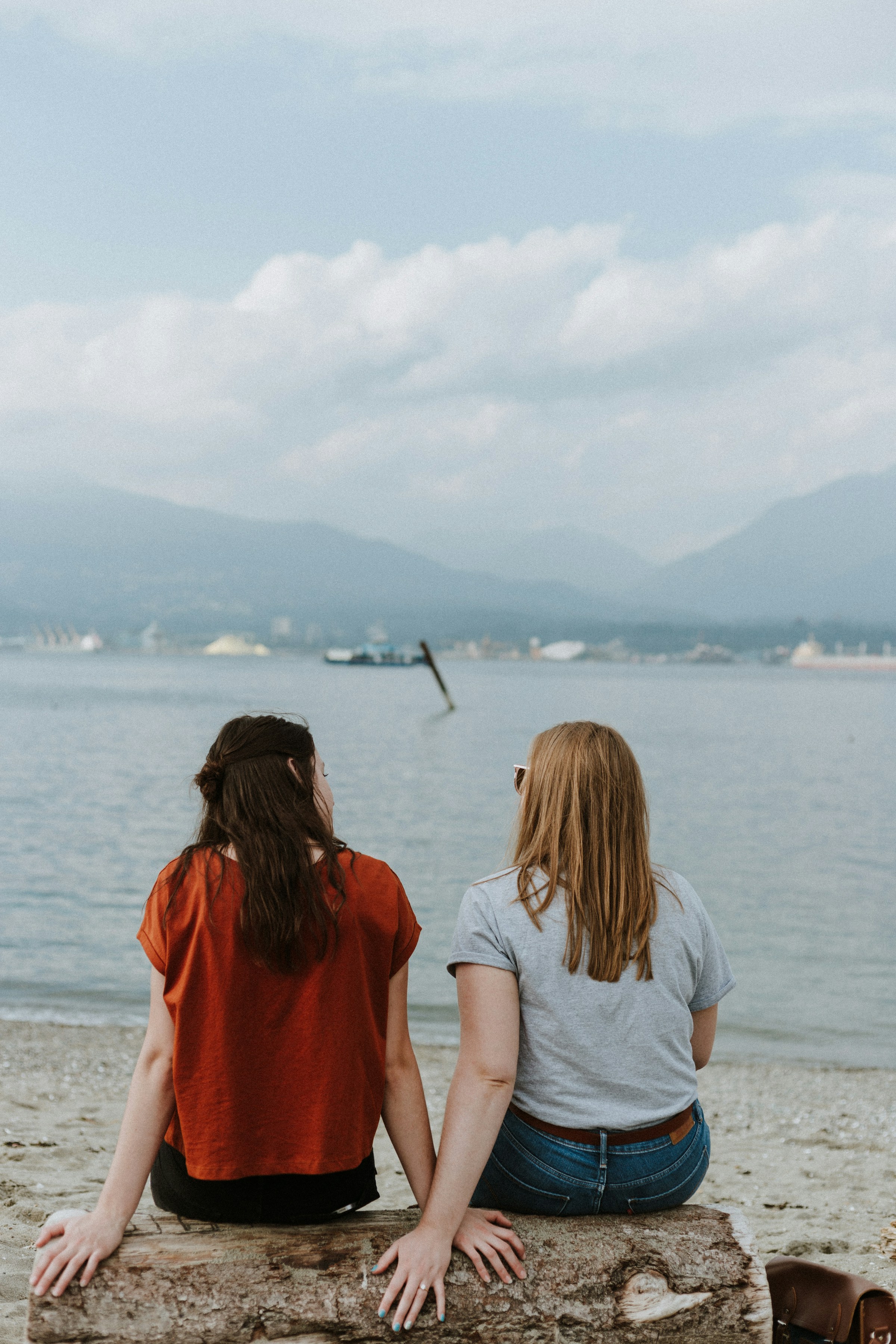 Two Women Looking out at sea