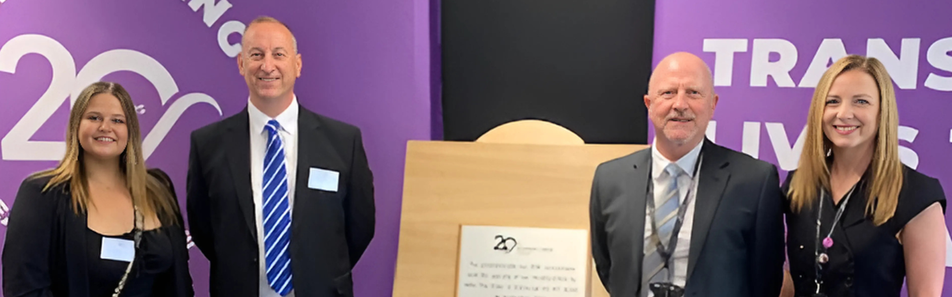 Dave Cole, apprentice, Tony Marshall and Nicole Bewley